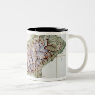 De ketting van Mont Blanc uit een daadwerkelijk on Tweekleurige Koffiemok