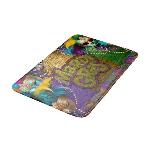 De Kettingen van de Mardi Gras Bead van SlipperyJo Badmat (Gekanteld)