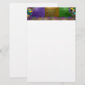 De Kettingen van de Mardi Gras Bead van SlipperyJo Briefpapier (Voorkant / Achterkant)