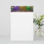 De Kettingen van de Mardi Gras Bead van SlipperyJo Briefpapier (Staand voorkant)