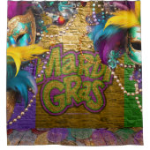 De Kettingen van de Mardi Gras Bead van SlipperyJo Douchegordijn (Voorkant)