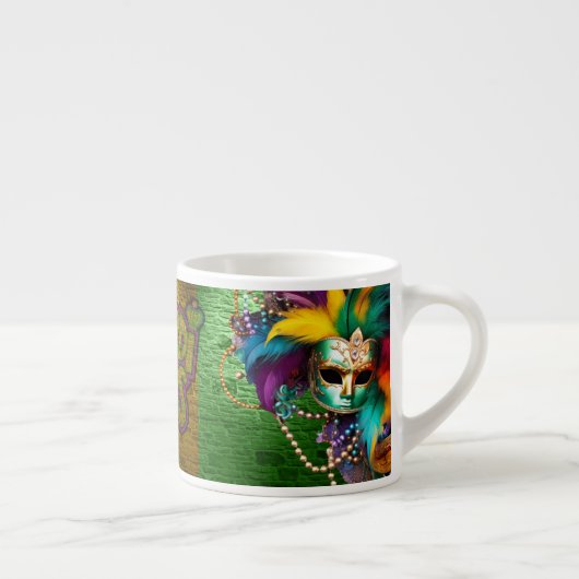 De Kettingen van de Mardi Gras Bead van SlipperyJo Espresso Kop (Rechts)