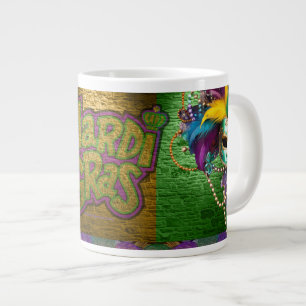De Kettingen van de Mardi Gras Bead van SlipperyJo Grote Koffiekop