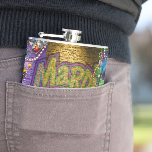 De Kettingen van de Mardi Gras Bead van SlipperyJo Heupfles (Voorbeeld)