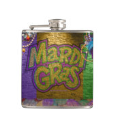 De Kettingen van de Mardi Gras Bead van SlipperyJo Heupfles (Voorkant)