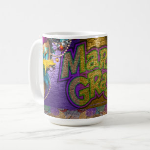 De Kettingen van de Mardi Gras Bead van SlipperyJo Koffiemok