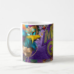 De Kettingen van de Mardi Gras Bead van SlipperyJo Koffiemok