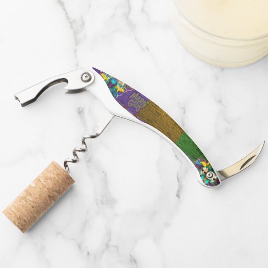 De Kettingen van de Mardi Gras Bead van SlipperyJo Kurkentrekker (Voorkant)