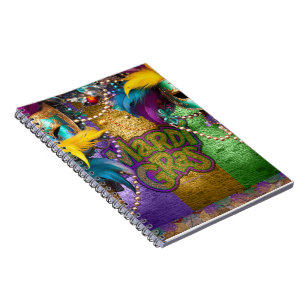 De Kettingen van de Mardi Gras Bead van SlipperyJo Notitieboek