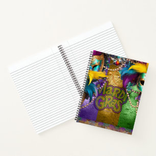 De Kettingen van de Mardi Gras Bead van SlipperyJo Notitieboek