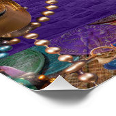 De Kettingen van de Mardi Gras Bead van SlipperyJo Perfect Poster (Hoek)