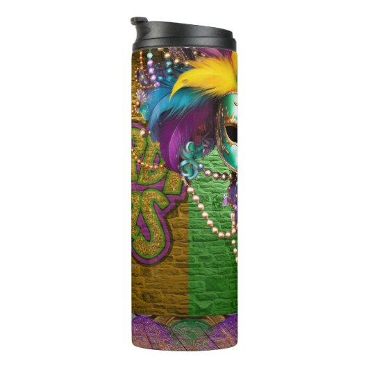 De Kettingen van de Mardi Gras Bead van SlipperyJo Thermosbeker (Geroteerd rechts)