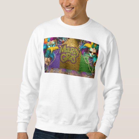 De Kettingen van de Mardi Gras Bead van SlipperyJo Trui (Voorkant)
