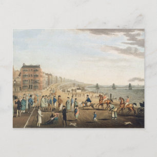 De kettingpier bij Brighton met tekens (etchin Briefkaart