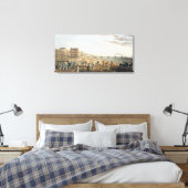 De kettingpier bij Brighton met tekens (etchin Canvas Afdruk (Insitu (Slaapkamer))