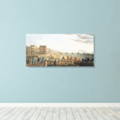 De kettingpier bij Brighton met tekens (etchin Canvas Afdruk (Insitu (Houten vloer))