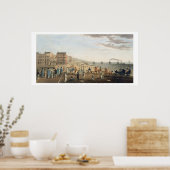 De kettingpier bij Brighton met tekens (etchin Poster (Keuken)