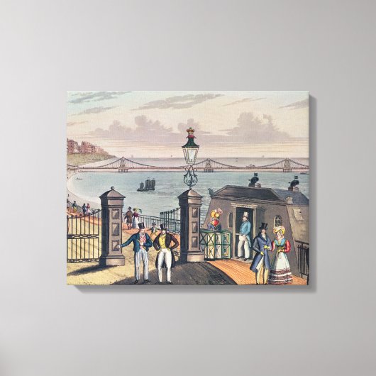 De kettingpier op de voorkant in Brighton Canvas Afdruk (Voorkant)