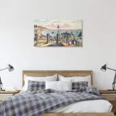 De kettingpier op de voorkant in Brighton Canvas Afdruk (Insitu (Slaapkamer))