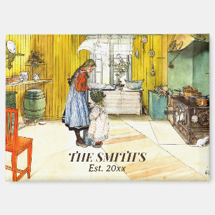 De keuken Carl Larsson  Zweedse beeldende kunst Magneet