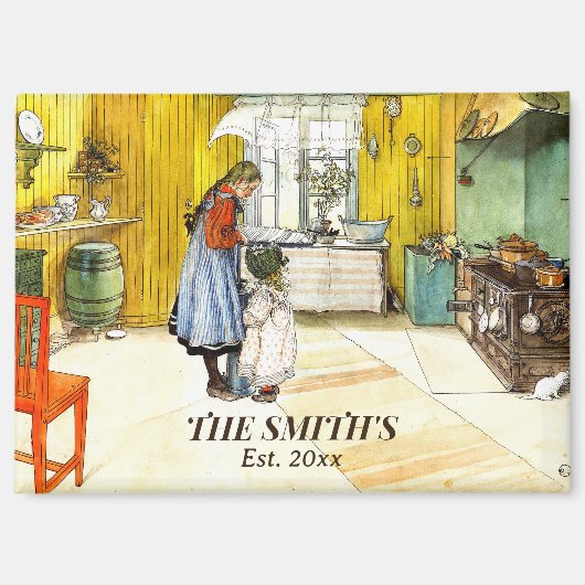 De keuken Carl Larsson  Zweedse beeldende kunst Magneet (Voorkant)