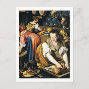 De keuken in detail de witte grens Vincenzo Campi Briefkaart