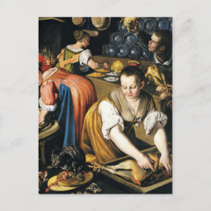 De keuken in detail door Vincenzo Campi Briefkaart