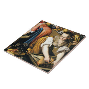 De keuken in detail door Vincenzo Campi Tegeltje