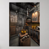 De keuken in mijn appartement | AI Art Poster (Voorkant)