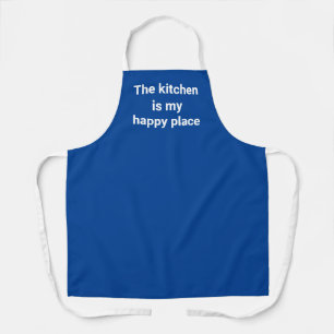 De keuken is mijn gelukkige donkerblauw Schort