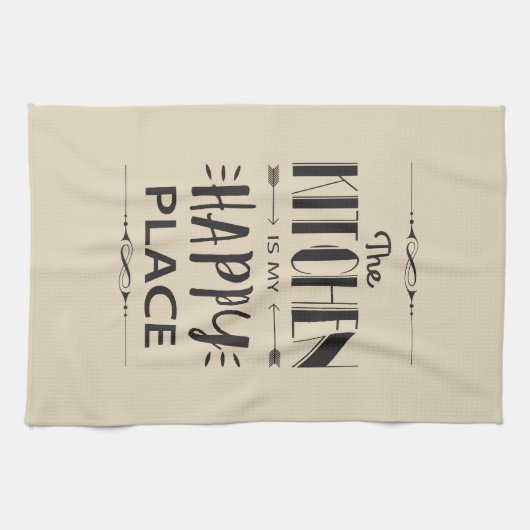 De keuken is mijn gelukkige plek theedoek (Horizontaal)