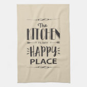 De keuken is mijn gelukkige plek theedoek (Verticaal)