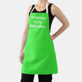 De keuken is mijn Happy Place Lime Green Schort (Insitu)