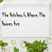 De keuken is waar de messen keukenhanddoek zijn (Gevouwen)