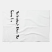 De keuken is waar de messen keukenhanddoek zijn (Horizontaal)