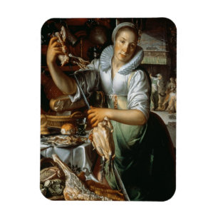 De keuken Maid (met Christus, Mary en Martha) c. Magneet