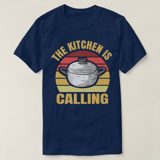De keuken roept de hobbykou op t-shirt (Design voorkant)