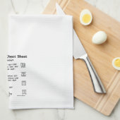 De Keuken Teller Handdoek met vlees koken temps (Quarter Fold)