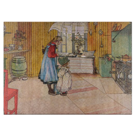 De keuken van Carl Larsson, 1898 Snijplank (Voorkant)