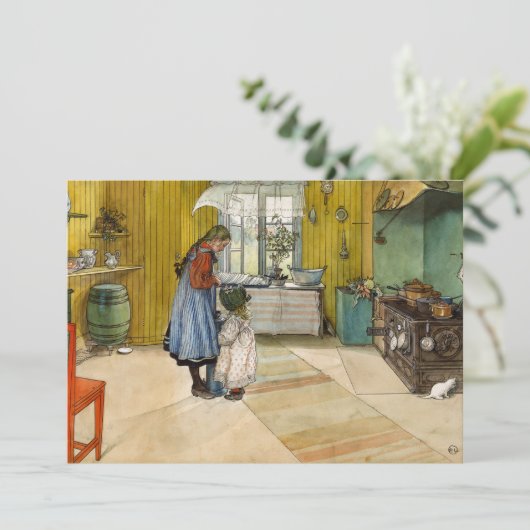 De keuken van Carl Larsson Bedankkaart (Staand voorkant)
