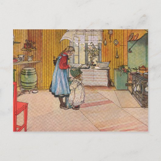 De keuken van Carl Larsson Briefkaart (Voorkant)