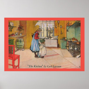 De keuken van Carl Larsson Fine Art Poster
