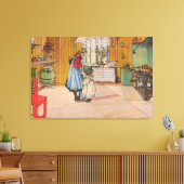 De keuken van Carl Larsson Vintage Zweden 1898 Canvas Afdruk (Insitu (Woonkamer))