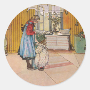 De keuken van Carl Larsson Zweedse artiest Ronde Sticker