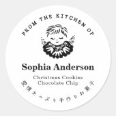 De keuken van Christmas Angel Minimalist Ronde Sticker (Voorkant)