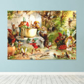 De keuken van de kabouters - 1895 canvas afdruk (Insitu (Houten vloer))