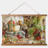 De keuken van de kabouters - 1895 hangend wandkleed (Voorkant)