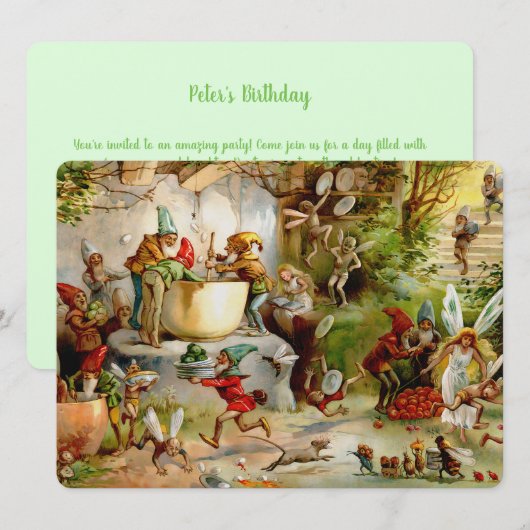 De keuken van de kabouters - 1895 kaart (Voorkant / Achterkant)