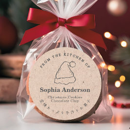 De keuken van de Kerstman Hat Kraft Ronde Sticker