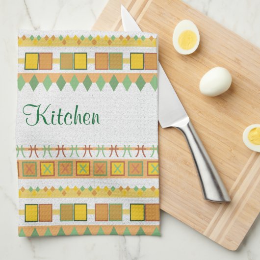 De keuken van de levendige Pattern Granny's om het Theedoek (Quarter Fold)